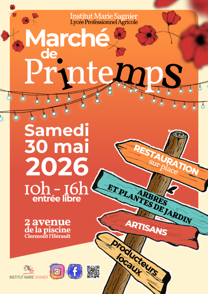 Affiche marché de printemps de l'I.M.S. 2026